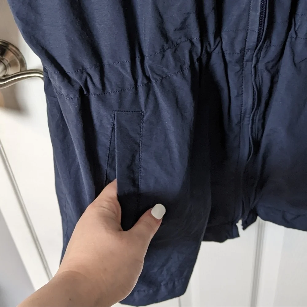 Vintage Larry Levine Sport Women's Nautical Navy Blue Anorak Jacket Size‎ Medium